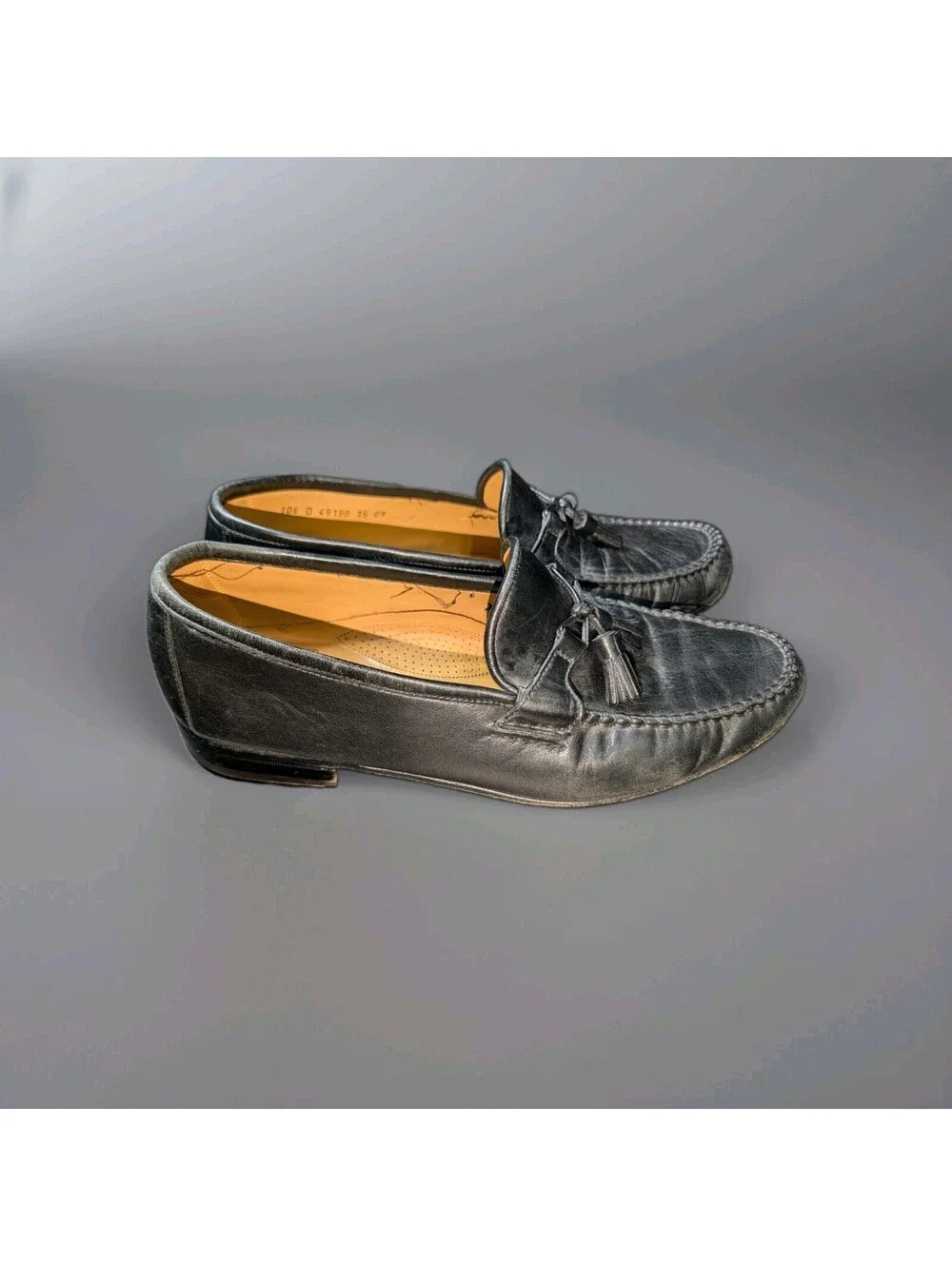 Allen Edmonds Urbino Black Italian Tassel Loafer Shoes 10.5 D